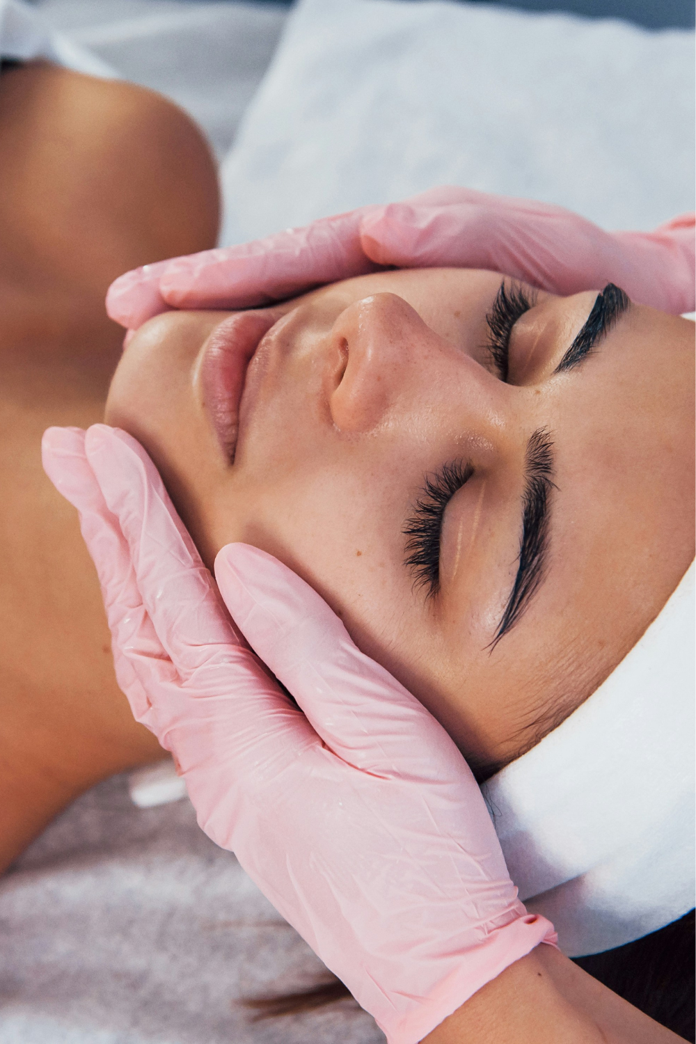 woman getting chemical peel facial